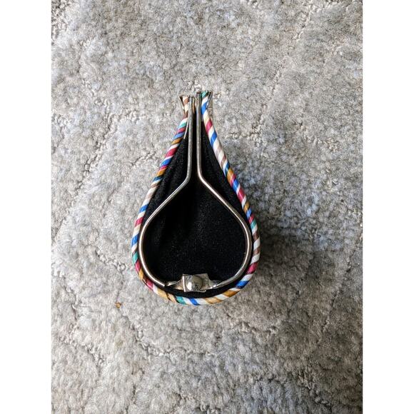 Chevron Kiss Lock Coin Purse multicolor petite purse accessory cute change purse - Picture 8 of 8